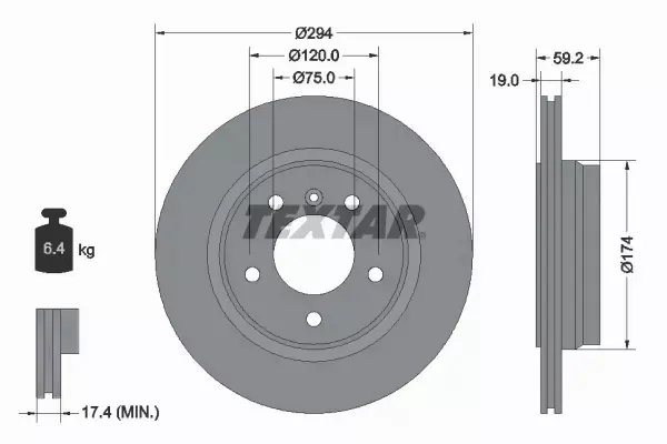 TEXTAR TARCZE+KLOCKI PRZÓD+TYŁ BMW E46 325 328 KPL 