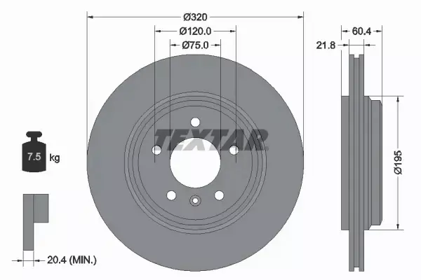 TEXTAR TARCZE+KLOCKI PRZÓD+TYŁ BMW 3 E46 325+320MM 