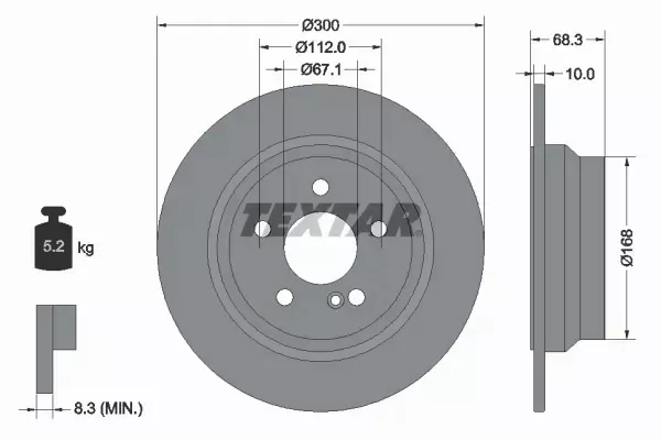 TEXTAR TARCZE+KLOCKI TYŁ MERCEDES CLS C218 300MM 