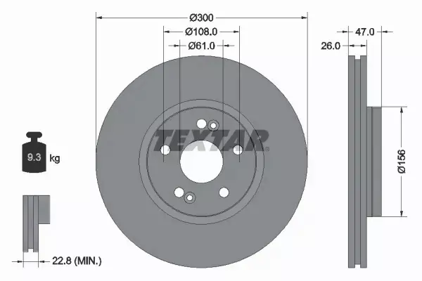 TEXTAR TARCZE+KLOCKI PRZÓD RENAULT LAGUNA II 300MM 