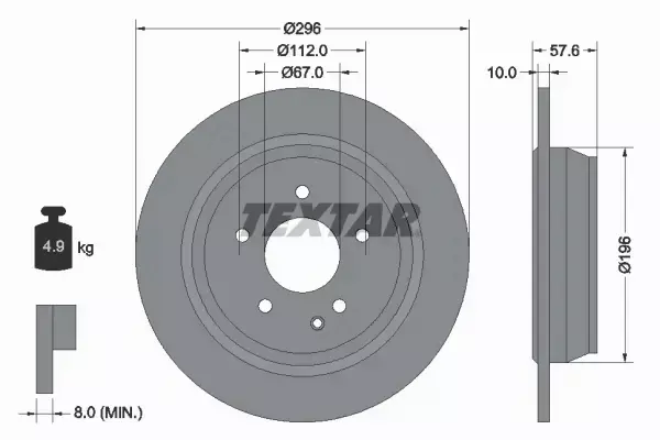 TEXTAR TARCZE + KLOCKI TYŁ MERCEDES VITO W639 