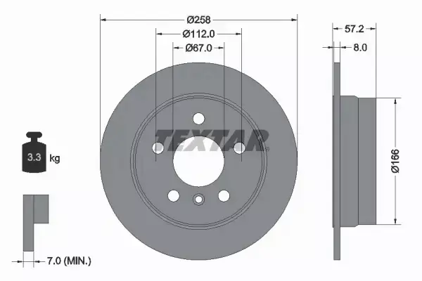 TEXTAR TARCZE+KLOCKI TYŁ MERCEDES A W169 