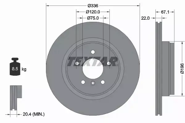 TEXTAR TARCZE+KLOCKI PRZÓD+TYŁ BMW X1 E84 348MM 