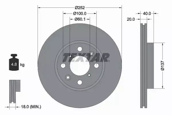 TEXTAR TARCZE I KLOCKI SUZUKI SWIFT III 1.3 1.5 