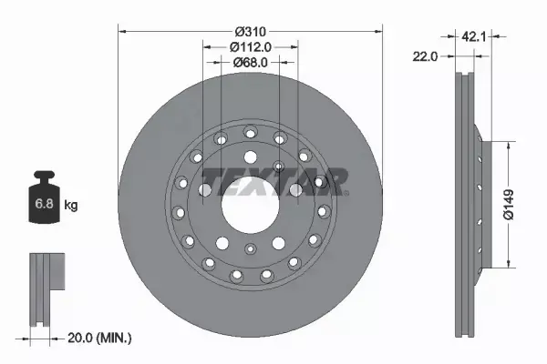 TEXTAR TARCZE+KLOCKI TYŁ AUDI A8 D3 310MM 