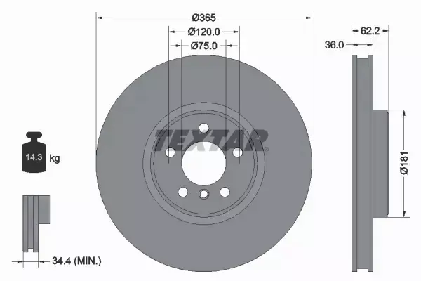 TEXTAR TARCZE+KLOCKI PRZÓD+TYŁ BMW X6 F16 365MM 