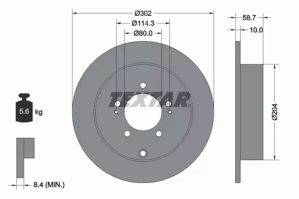 TEXTAR TARCZE+KLOCKI P+T CITROEN C-CROSSER 294MM 