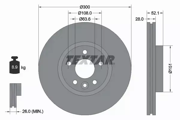 TEXTAR TARCZE+KLOCKI PRÓD I TYŁ FORD MONDEO IV 