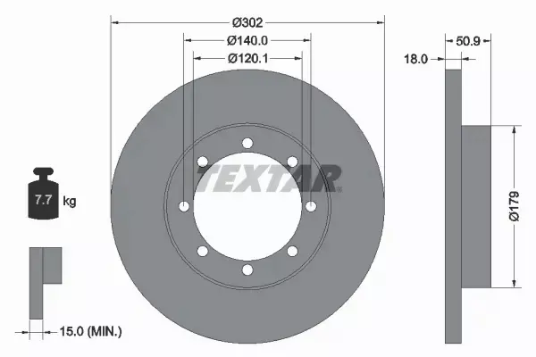 TEXTAR TARCZA HAMULCOWA 92230803 