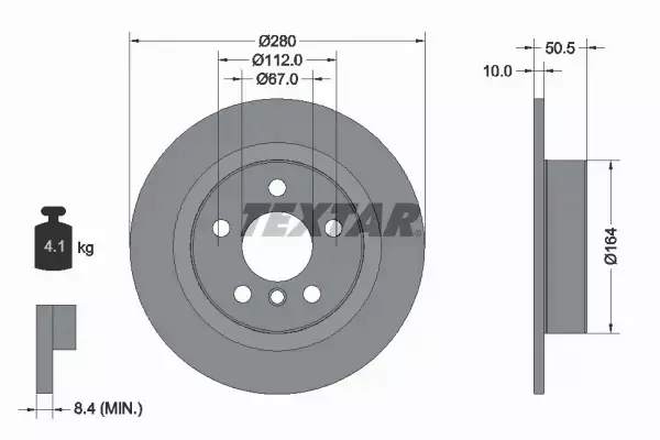 TEXTAR TARCZE+KLOCKI P+T BMW 2 F45 F46 307MM 