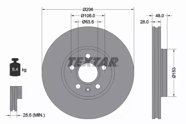 TEXTAR TARCZE+KLOCKI P VOLVO S60 III S90 II V60 II 