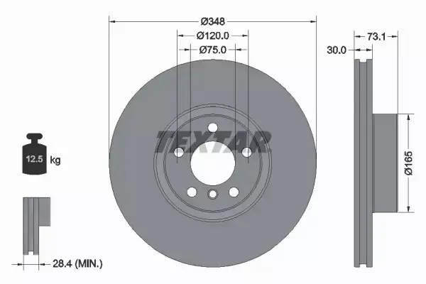 TEXTAR TARCZA HAMULCOWA 92320405 