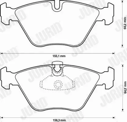 JURID WHITE KLOCKI CERAMICZNE PRZÓD BMW X3 E83 