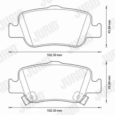 JURID KLOCKI CERAMICZNE TYŁ TOYOTA AURIS E15 