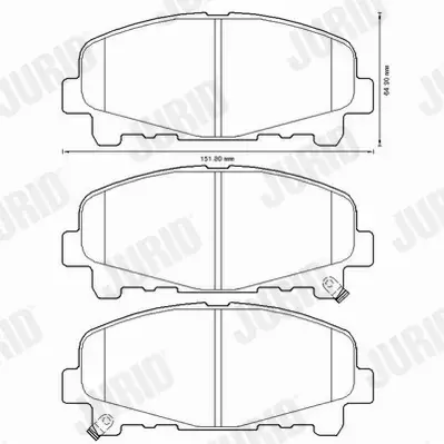 JURID KLOCKI CERAMICZNE PRZÓD HONDA ACCORD OD 08 