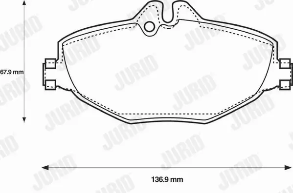 JURID KLOCKI CERAMICZNE PRZÓD MERCEDES E W211 