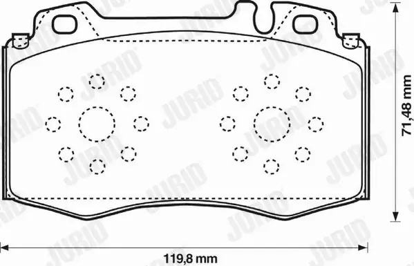 JURID KLOCKI CERAMICZNE PRZÓD MERCEDES W220 W221 