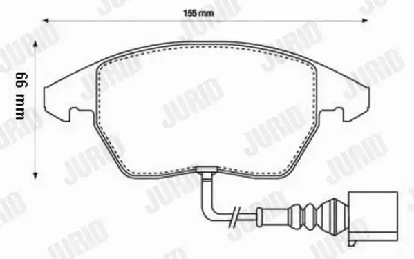 JURID KLOCKI CERAMICZNE PRZÓD AUDI A3 8P1 8PA TT 