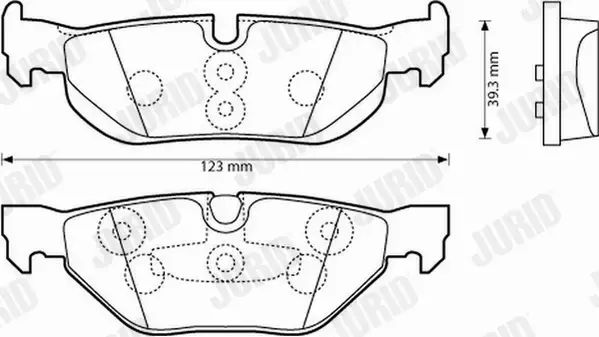 JURID KLOCKI CERAMICZNE TYŁ BMW 1 E87 E81 E82 