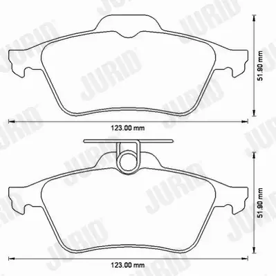 JURID WHITE KLOCKI CERAMICZNE TYŁ OPEL VECTRA C 