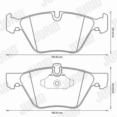 JURID WHITE KLOCKI CERAMICZNE PRZÓD BMW X1 E84 