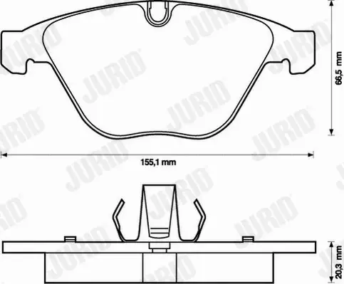 JURID KLOCKI CERAMICZNE PRZÓD BMW 3 E90 E91 E92 