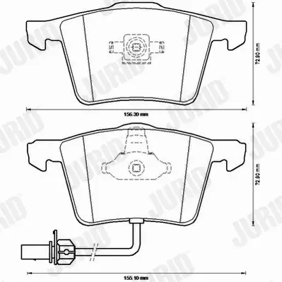 JURID KLOCKI CERAMICZNE PRZÓD AUDI A8 D3 