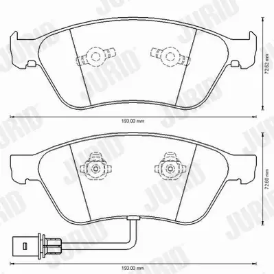 JURID WHITE KLOCKI CERAMICZNE PRZÓD AUDI A8 D3 