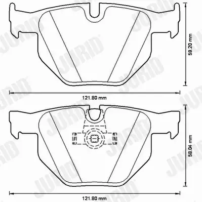 JURID KLOCKI CERAMICZNE TYŁ BMW 5 E60 E61 6 E63 