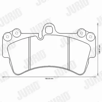 JURID WHITE KLOCKI CERAMICZNE PRZÓD AUDI Q7 4L 