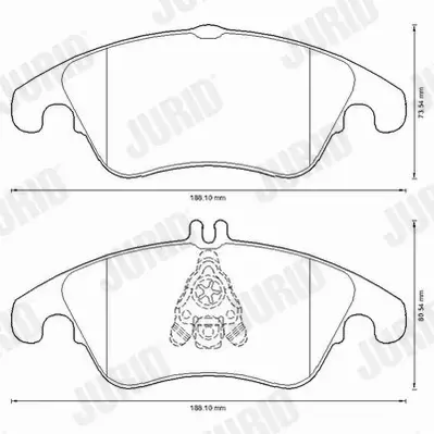 JURID KLOCKI CERAMICZNE PRZÓD MERCEDES C W204  