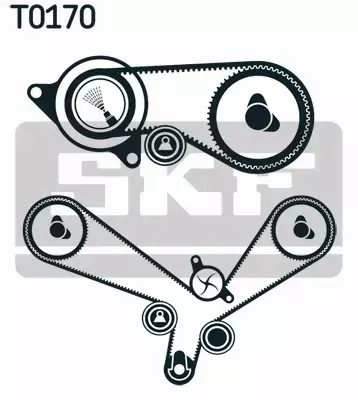 SKF POMPA WODY + ZESTAW PASKA ROZRZĄDU  VKMC 01952 