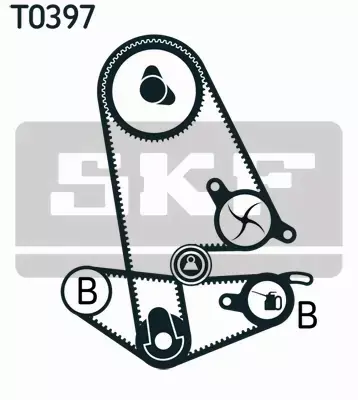 SKF POMPA WODY + ZESTAW PASKA ROZRZĄDU  VKMC 93011 