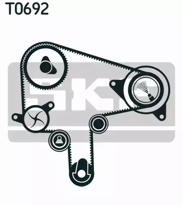 SKF POMPA WODY + ZESTAW PASKA ROZRZĄDU  VKMC 94912 