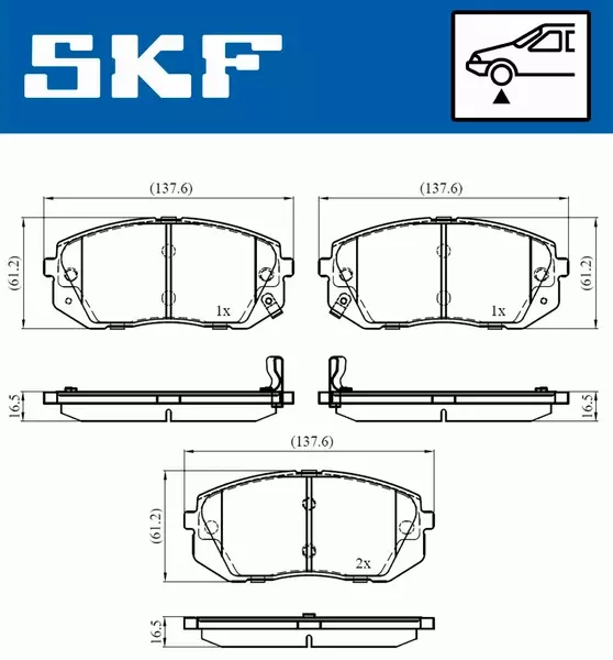 SKF KLOCKI HAMULCOWE VKBP 80106 A 