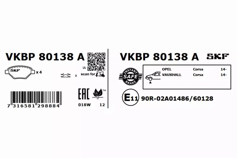 SKF KLOCKI HAMULCOWE VKBP 80138 A 