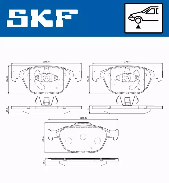 SKF KLOCKI HAMULCOWE VKBP 80219 