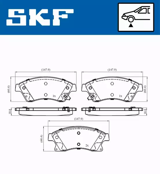 SKF KLOCKI HAMULCOWE VKBP 80245 A 