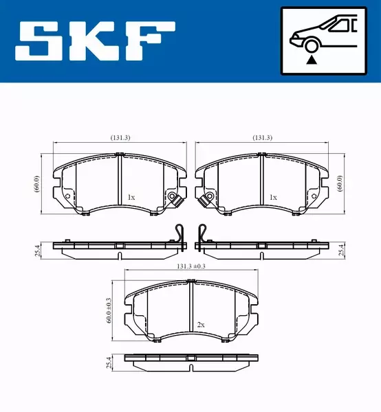 SKF KLOCKI HAMULCOWE VKBP 80258 A 