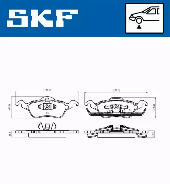 SKF KLOCKI HAMULCOWE VKBP 80260 