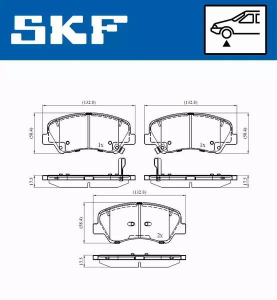 SKF KLOCKI HAMULCOWE VKBP 80304 A 