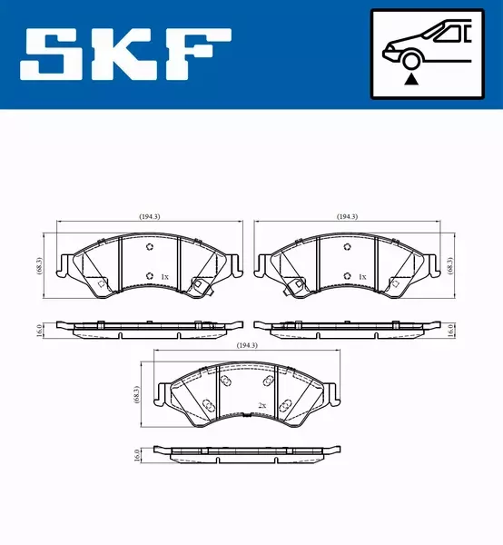 SKF KLOCKI HAMULCOWE VKBP 80310 A 