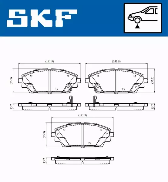 SKF KLOCKI HAMULCOWE VKBP 80341 A 