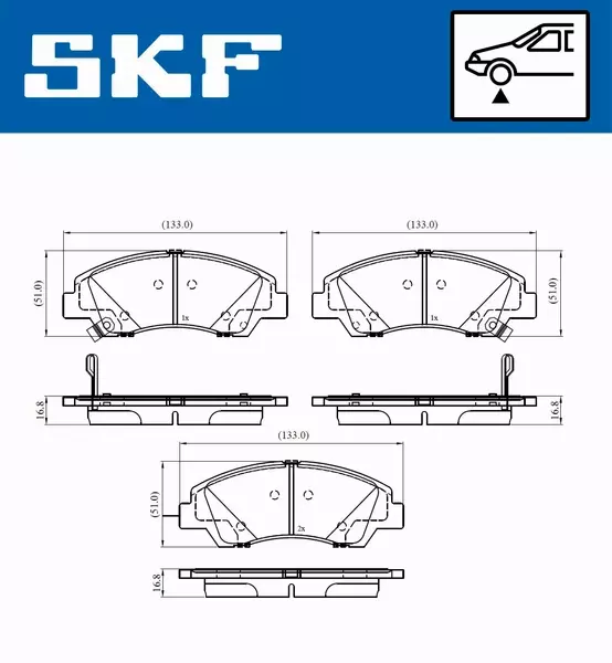 SKF KLOCKI HAMULCOWE VKBP 80386 A 