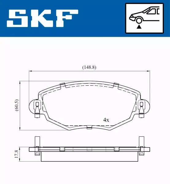 SKF KLOCKI HAMULCOWE VKBP 80390 