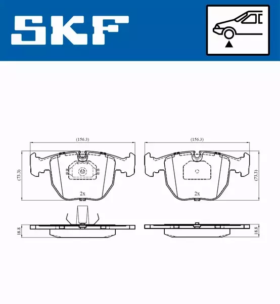 SKF KLOCKI HAMULCOWE VKBP 80411 