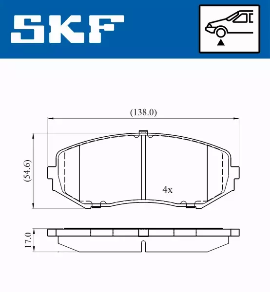 SKF KLOCKI HAMULCOWE VKBP 80417 A 