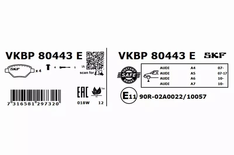 SKF KLOCKI HAMULCOWE  VKBP 80443 E 