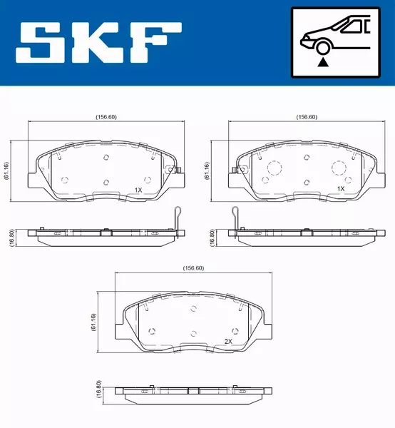 SKF KLOCKI HAMULCOWE VKBP 81093 A 