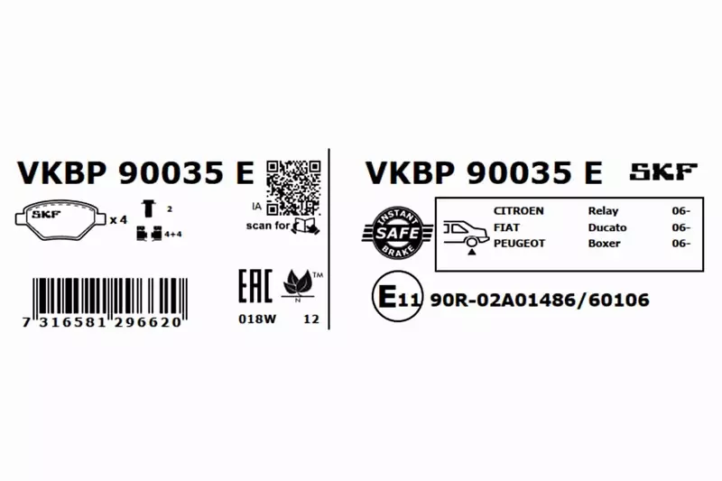 SKF KLOCKI HAMULCOWE  VKBP 90035 E 